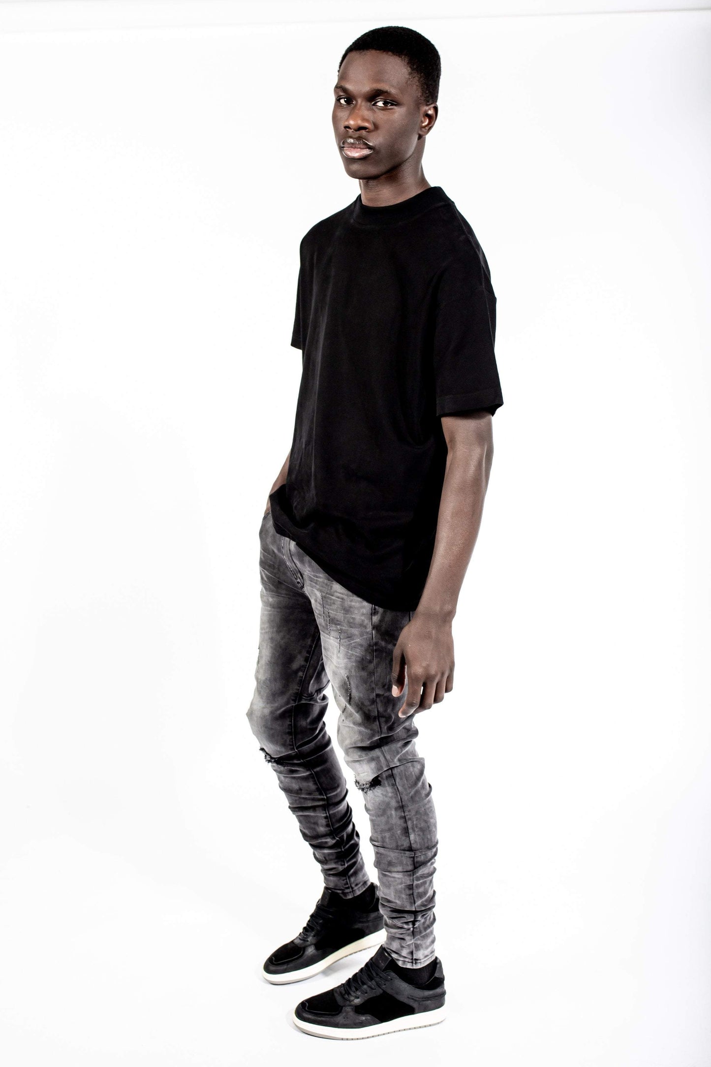 KY denim 203 Rockstars - Destroyed Essential Charcoal