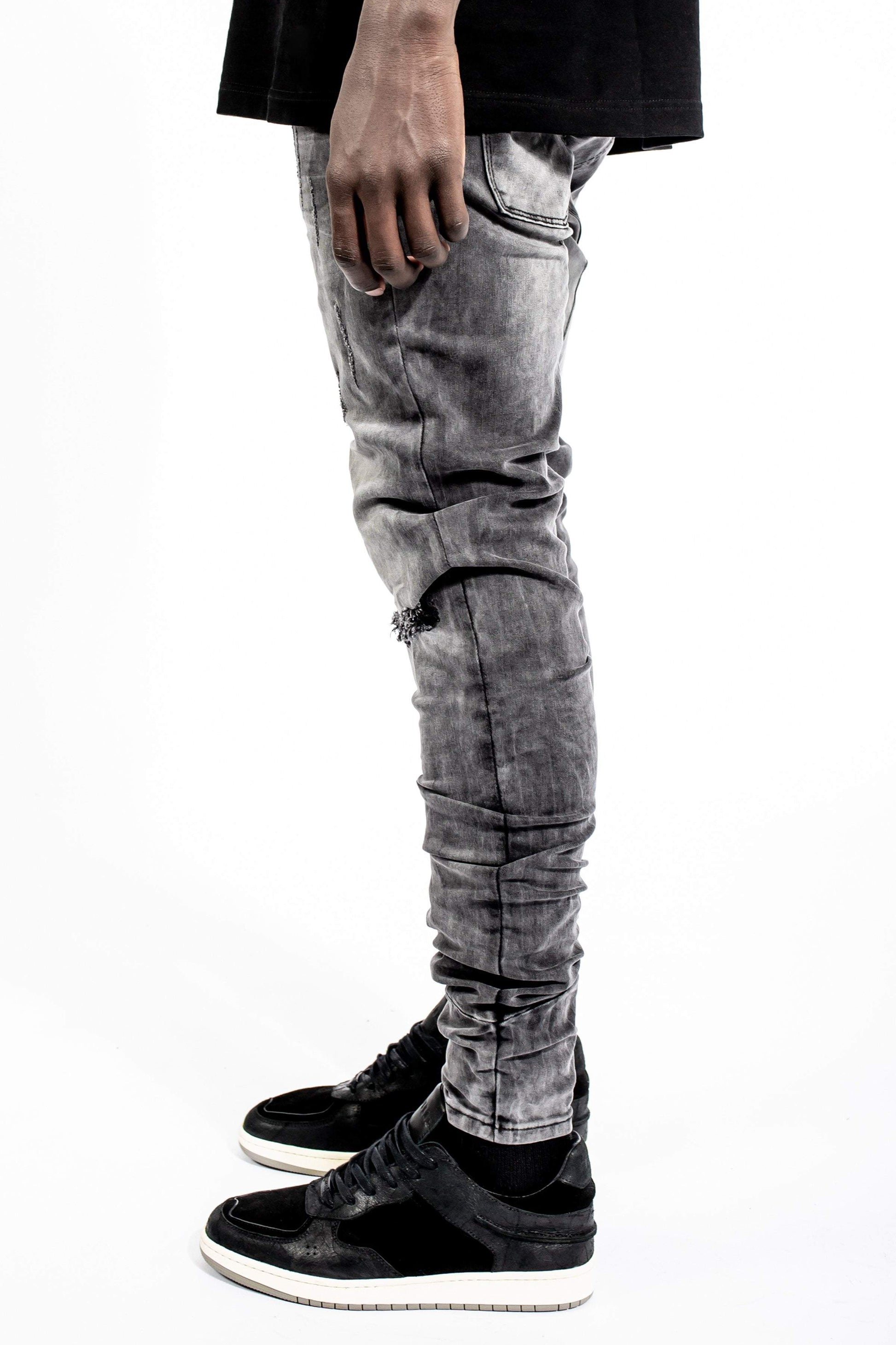 KY denim 203 Rockstars - Destroyed Essential Charcoal