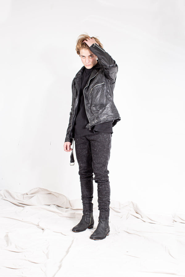 LB Classic Matte Biker Jacket V2 - Black