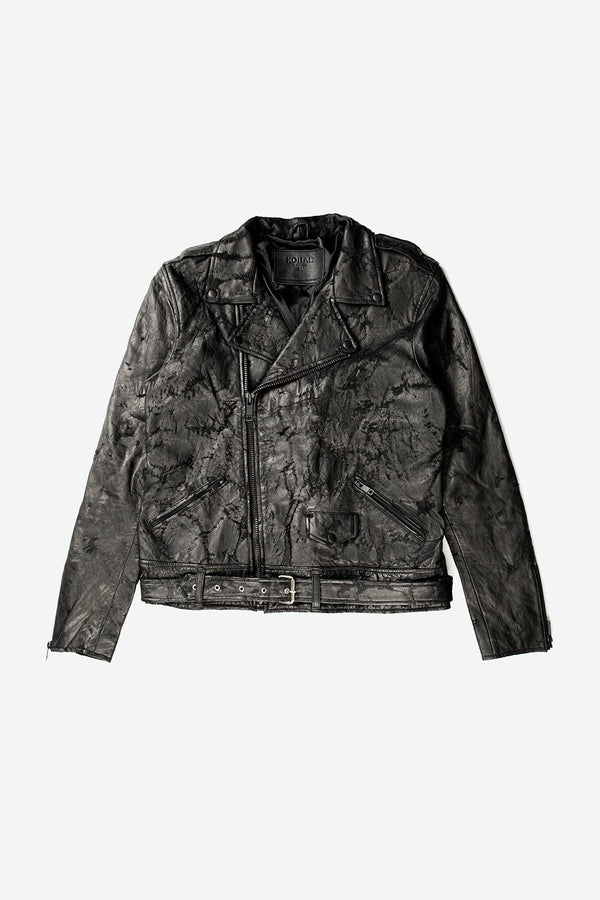 LB Distressed Biker Jacket - Black - description update needed