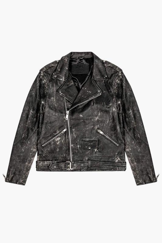 LB Road Rash Biker Jacket - Black