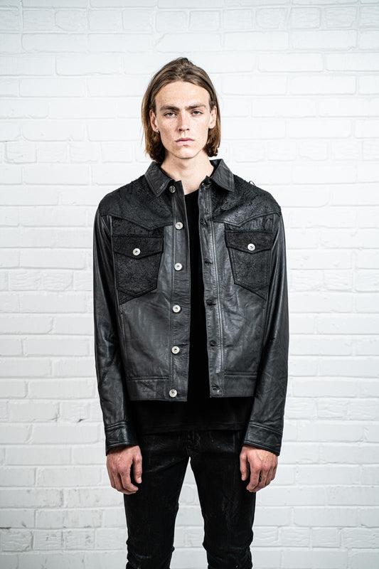 LB Two Tone Rider Jacket - Black - Description update needed