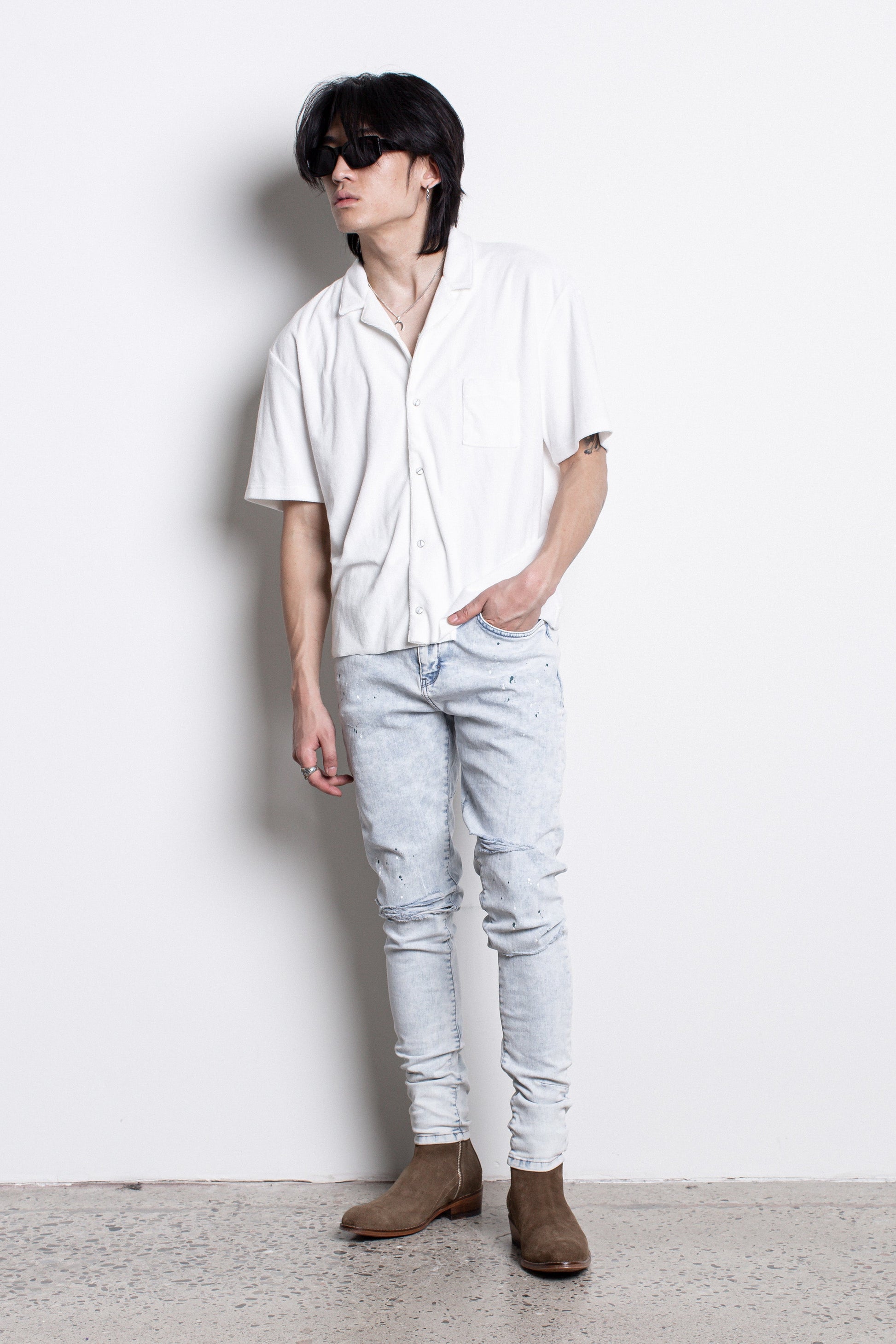 PL denim 203 Skinny - Destroyed Hazey Blue