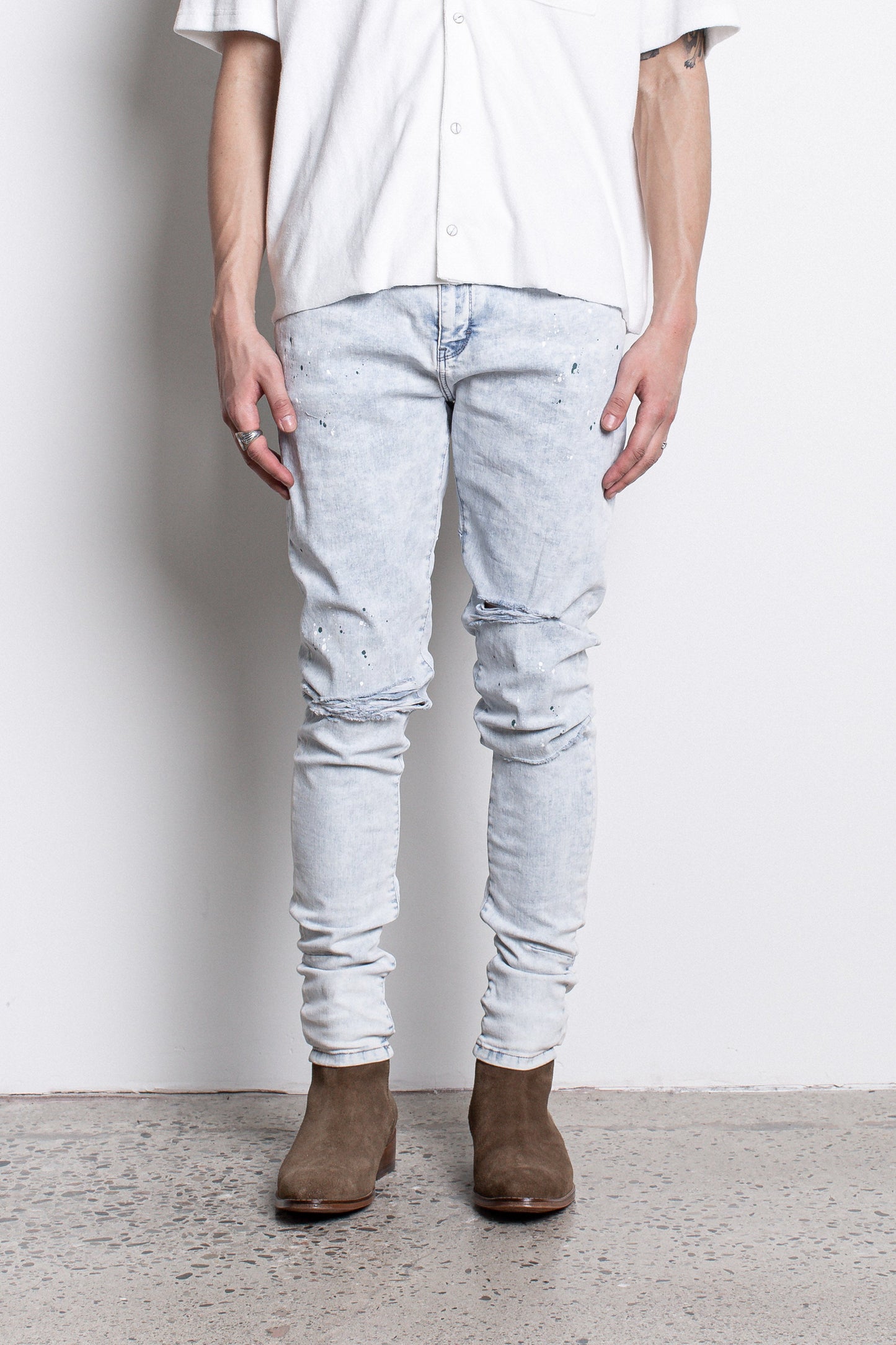 PL denim 203 Skinny - Destroyed Hazey Blue