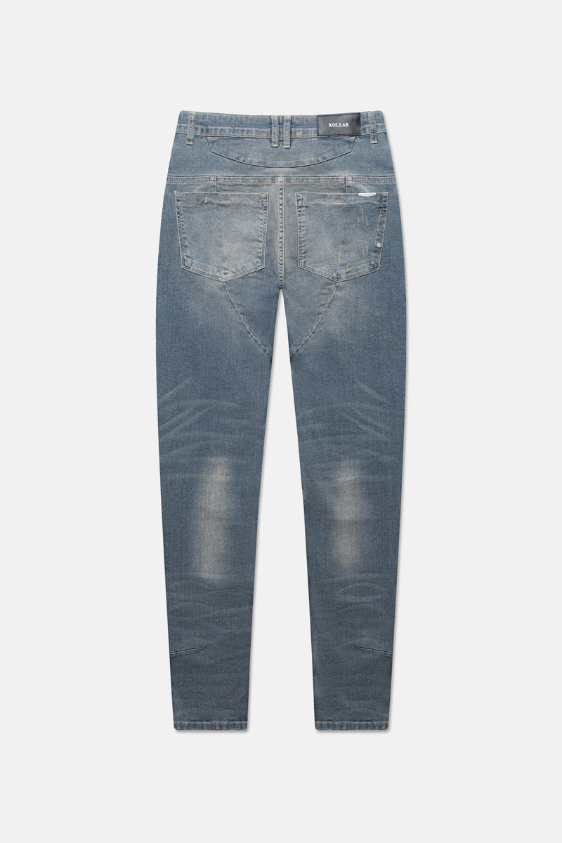 PL denim 203 Skinny - Destroyed Tinted Blue