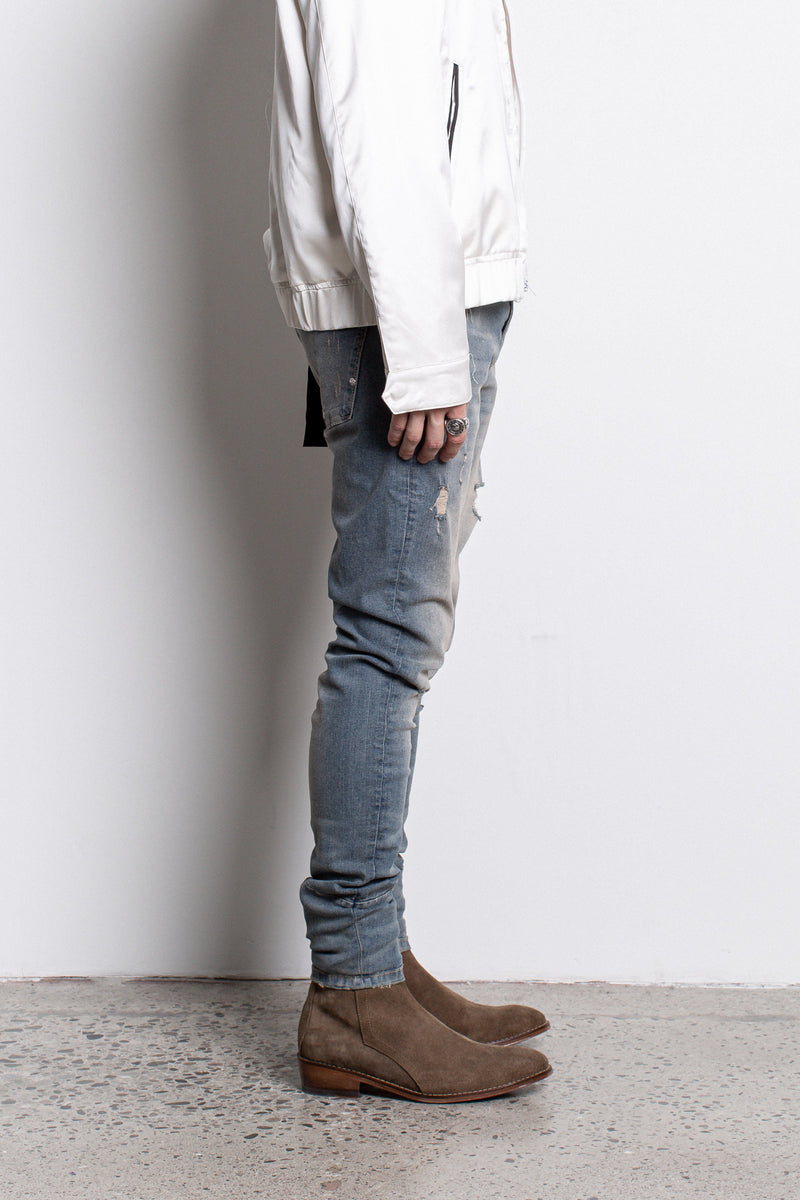 PL denim 203 Skinny - Destroyed Tinted Blue