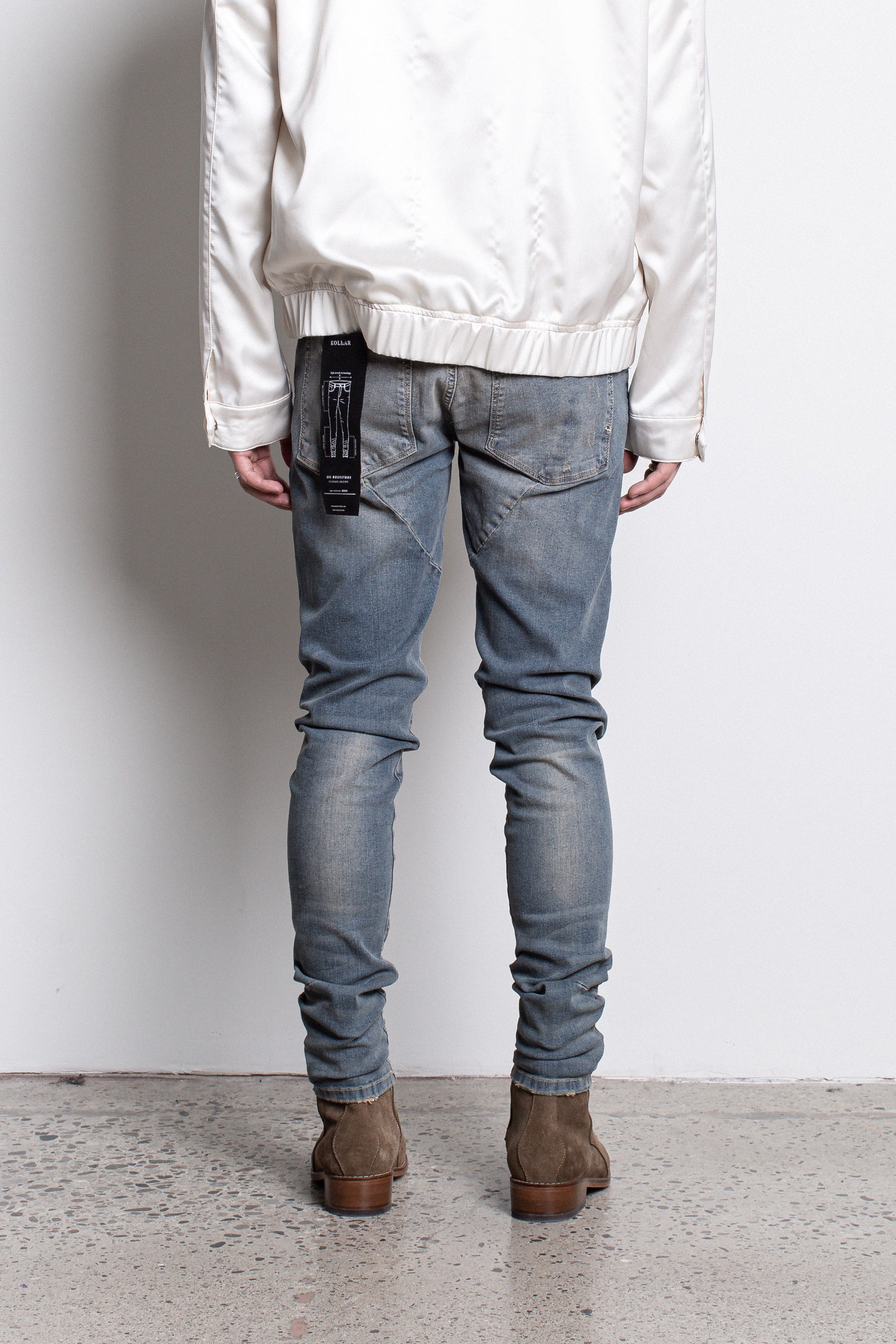 PL denim 203 Skinny - Destroyed Tinted Blue