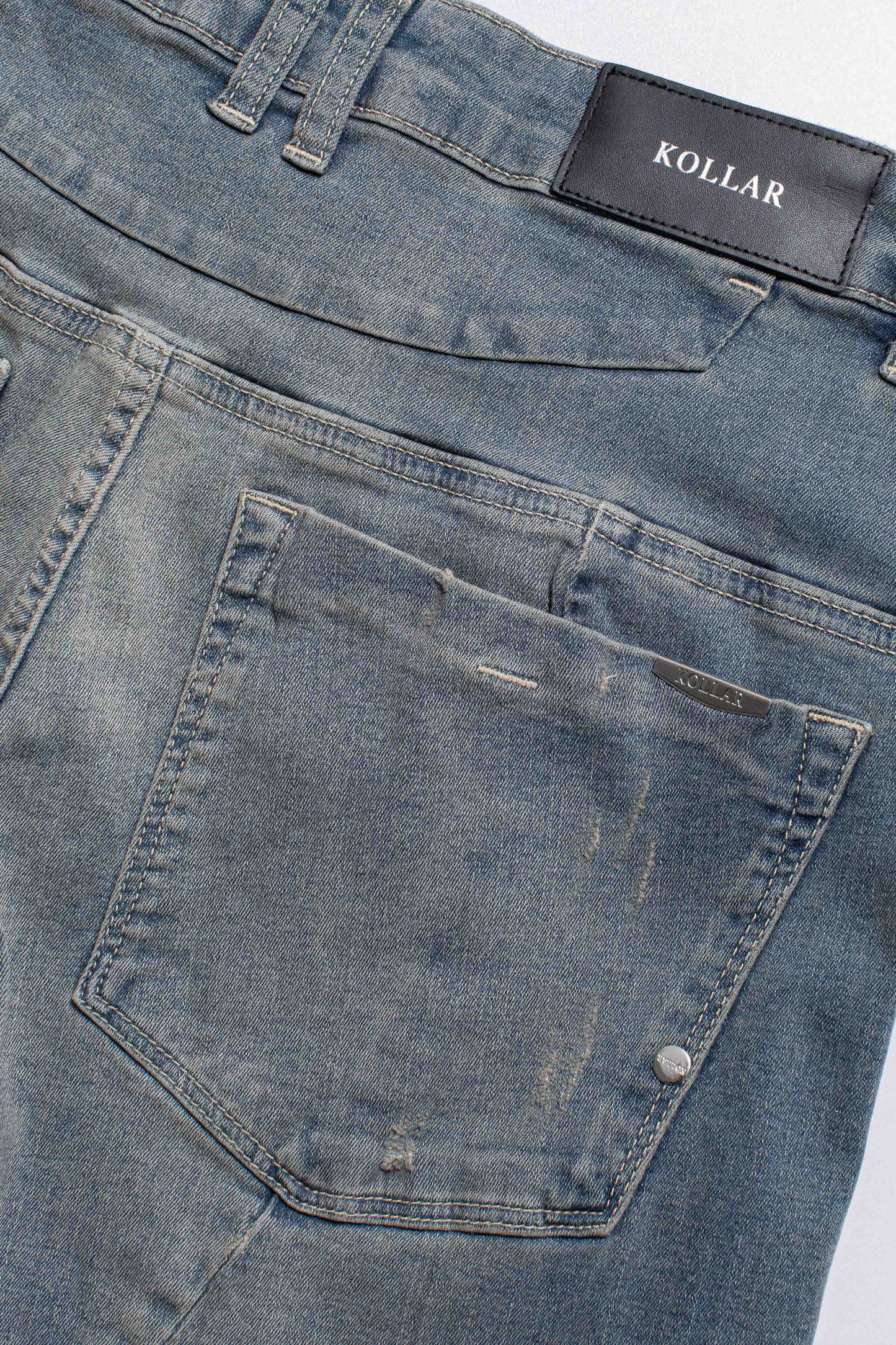 PL denim 203 Skinny - Destroyed Tinted Blue