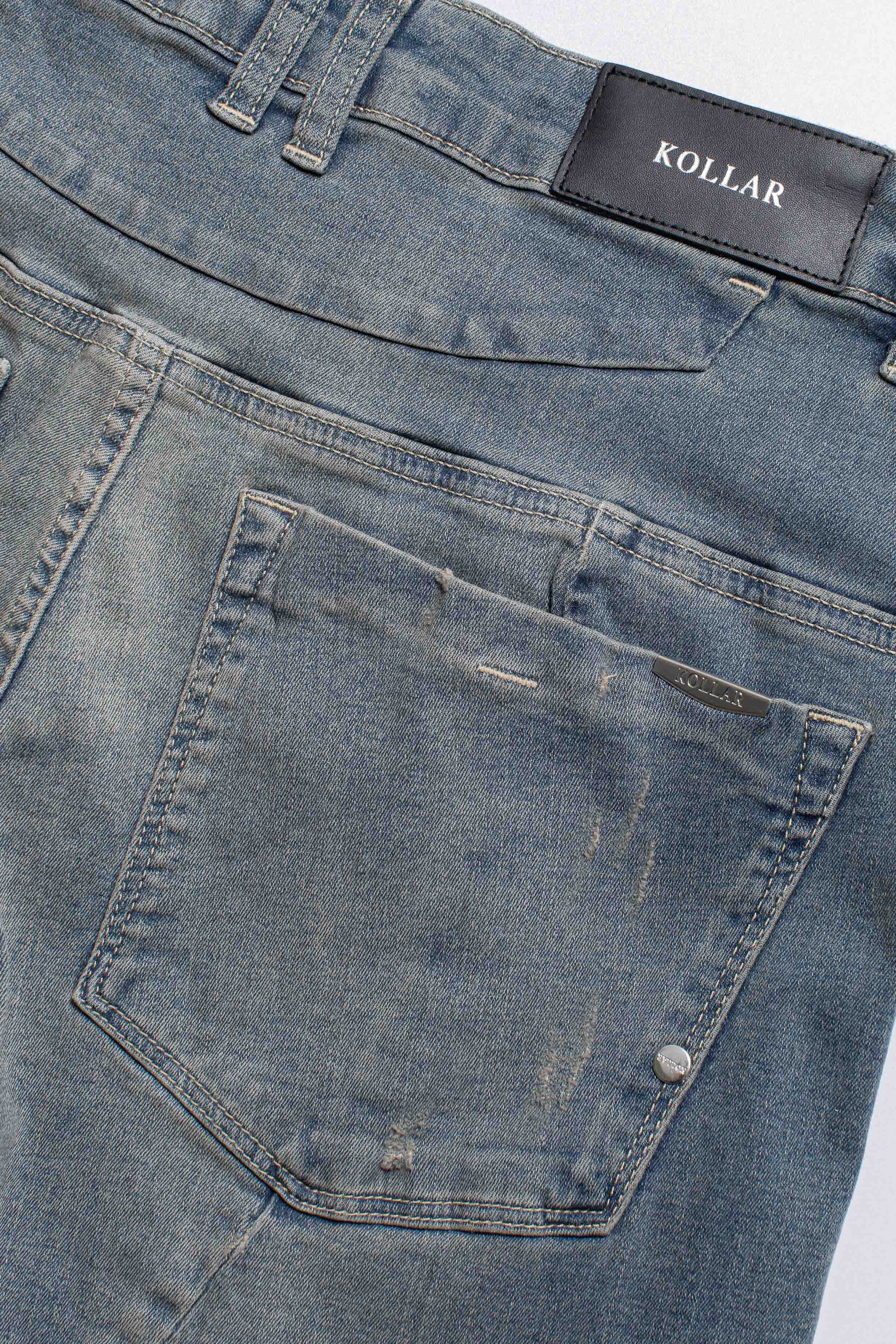 PL denim 203 Skinny - Destroyed Tinted Blue