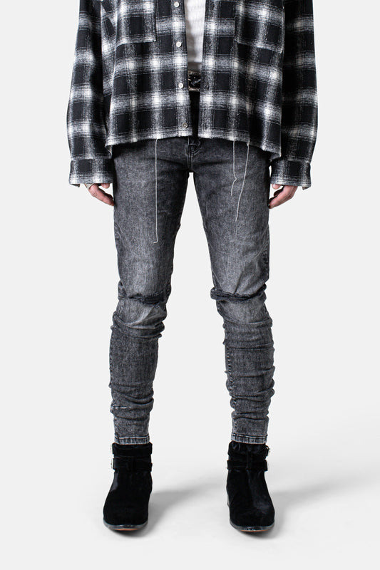 PL denim 203 Skinny - Distressed Foggy Black