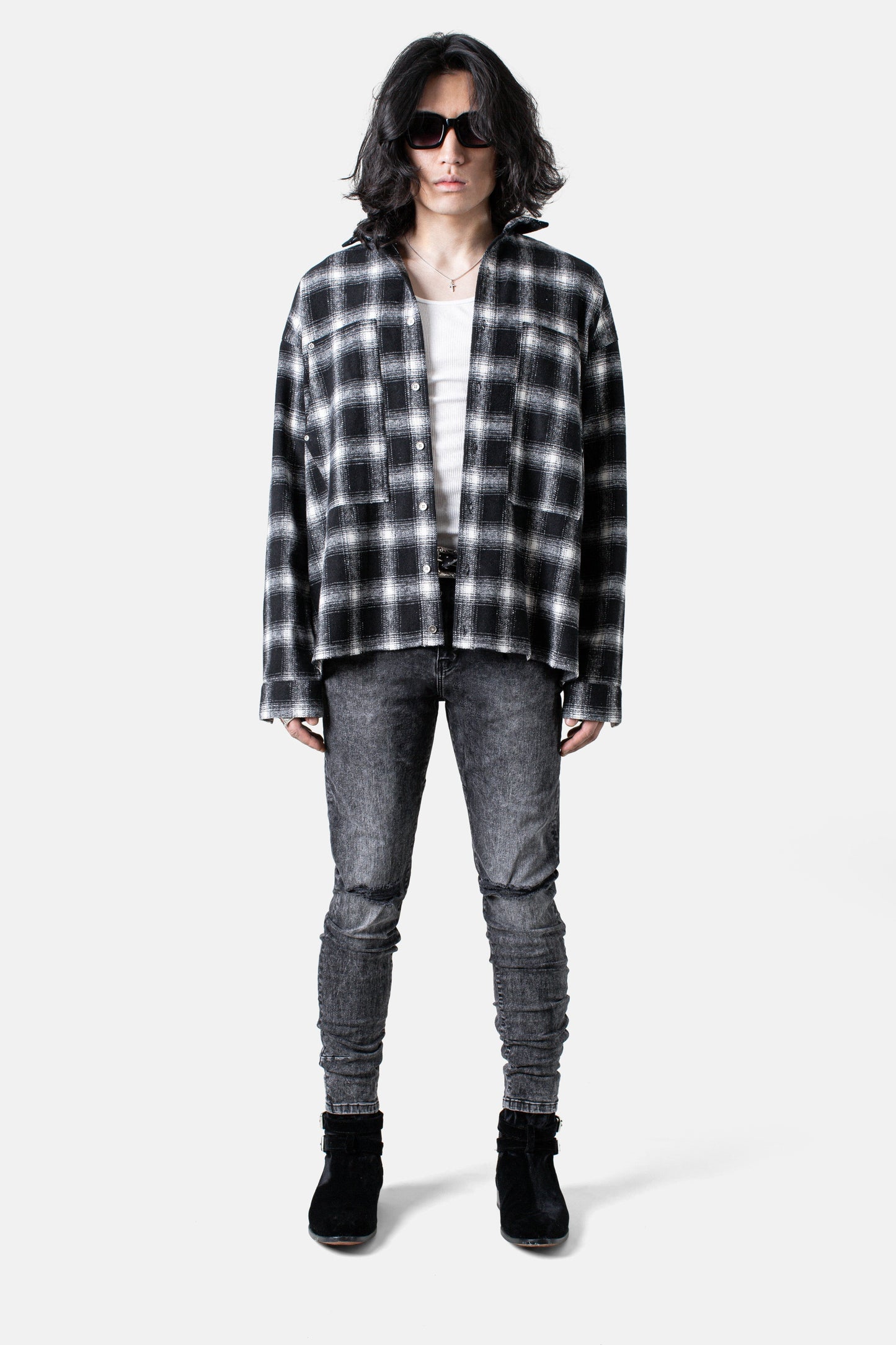 PL denim 203 Skinny - Distressed Foggy Black