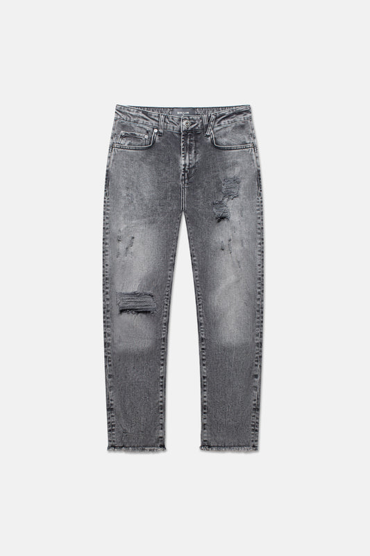 PL denim 701 Straight Crop - Washed Paisley Grey