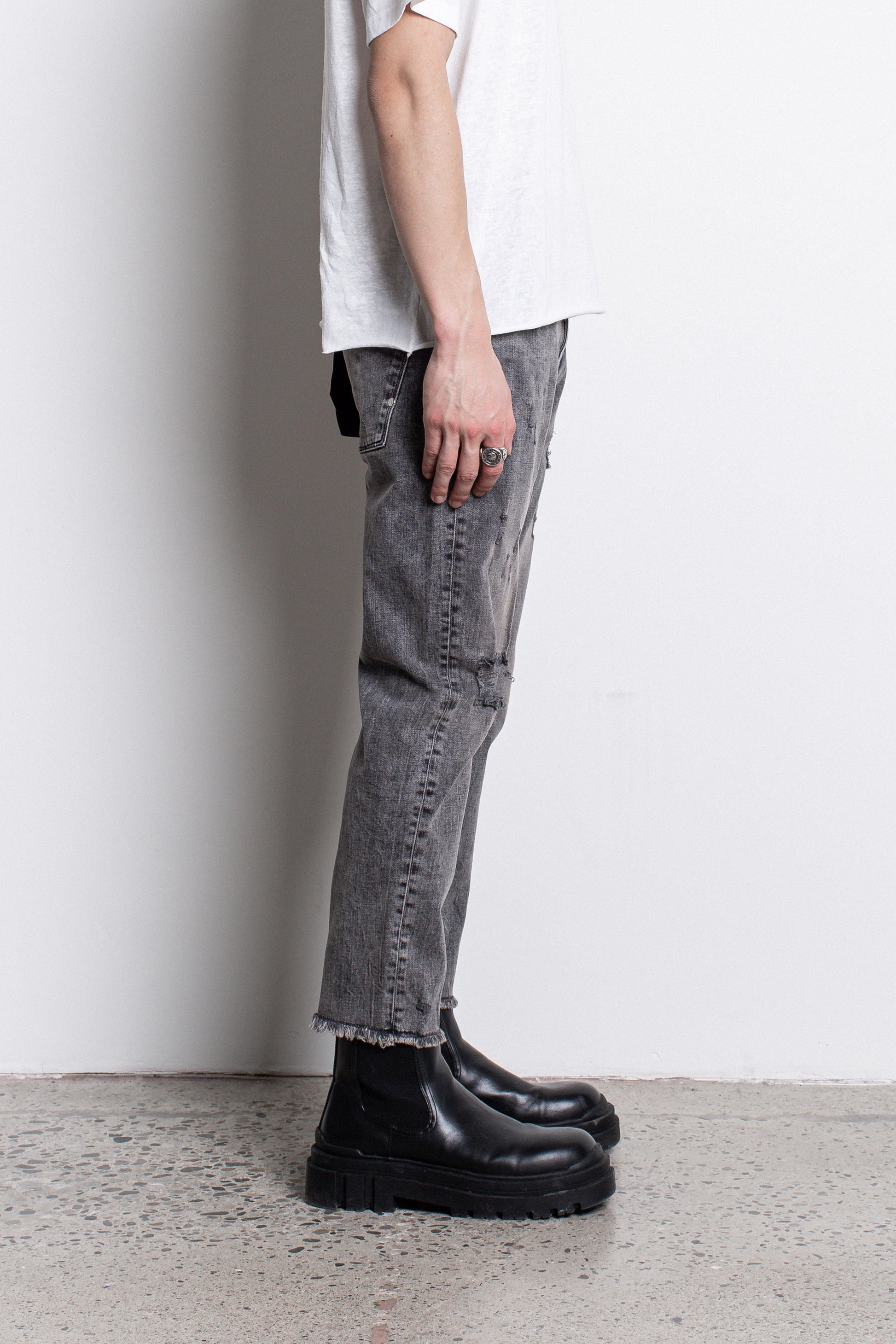 PL denim 701 Straight Crop - Washed Paisley Grey