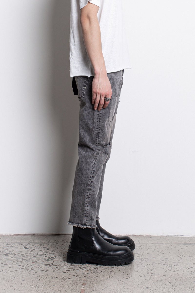PL denim 701 Straight Crop - Washed Paisley Grey