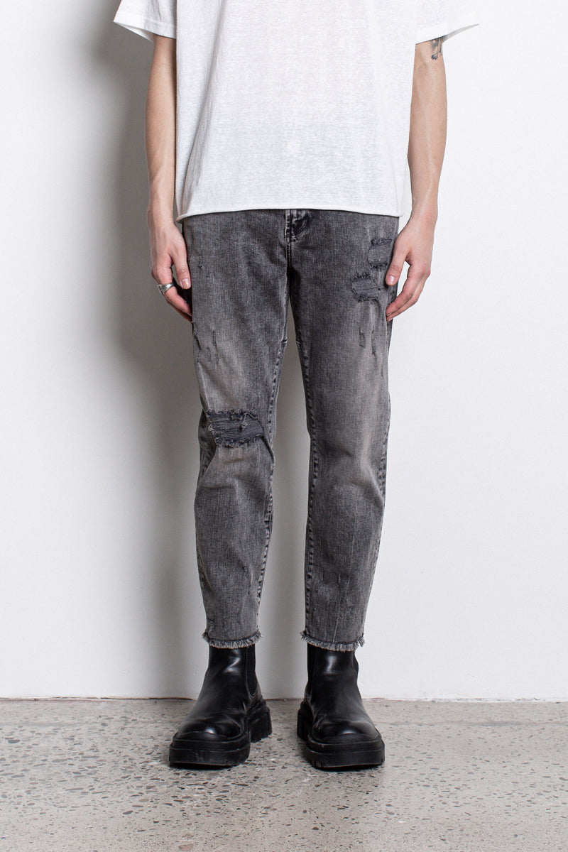 PL denim 701 Straight Crop - Washed Paisley Grey