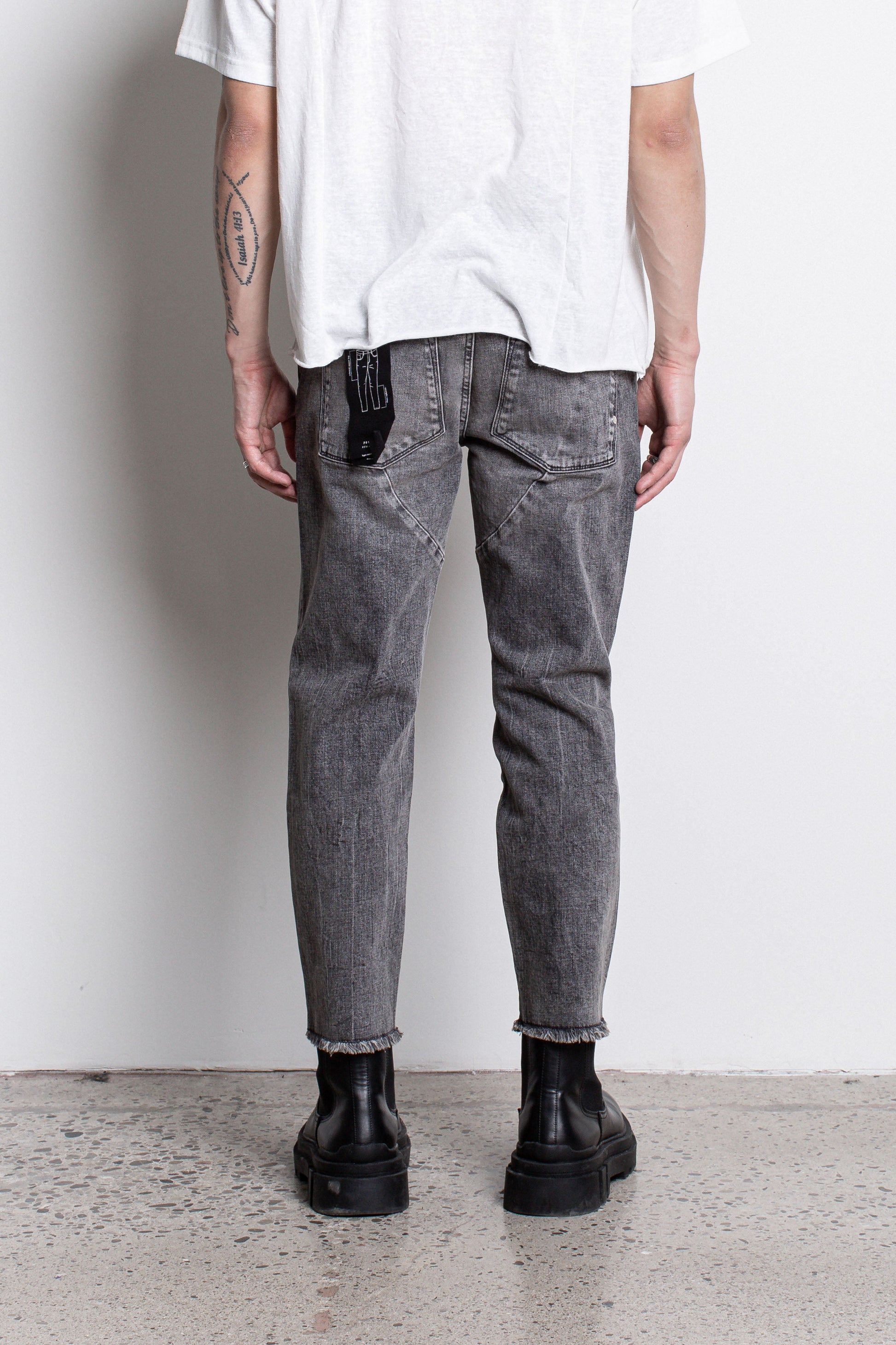 PL denim 701 Straight Crop - Washed Paisley Grey