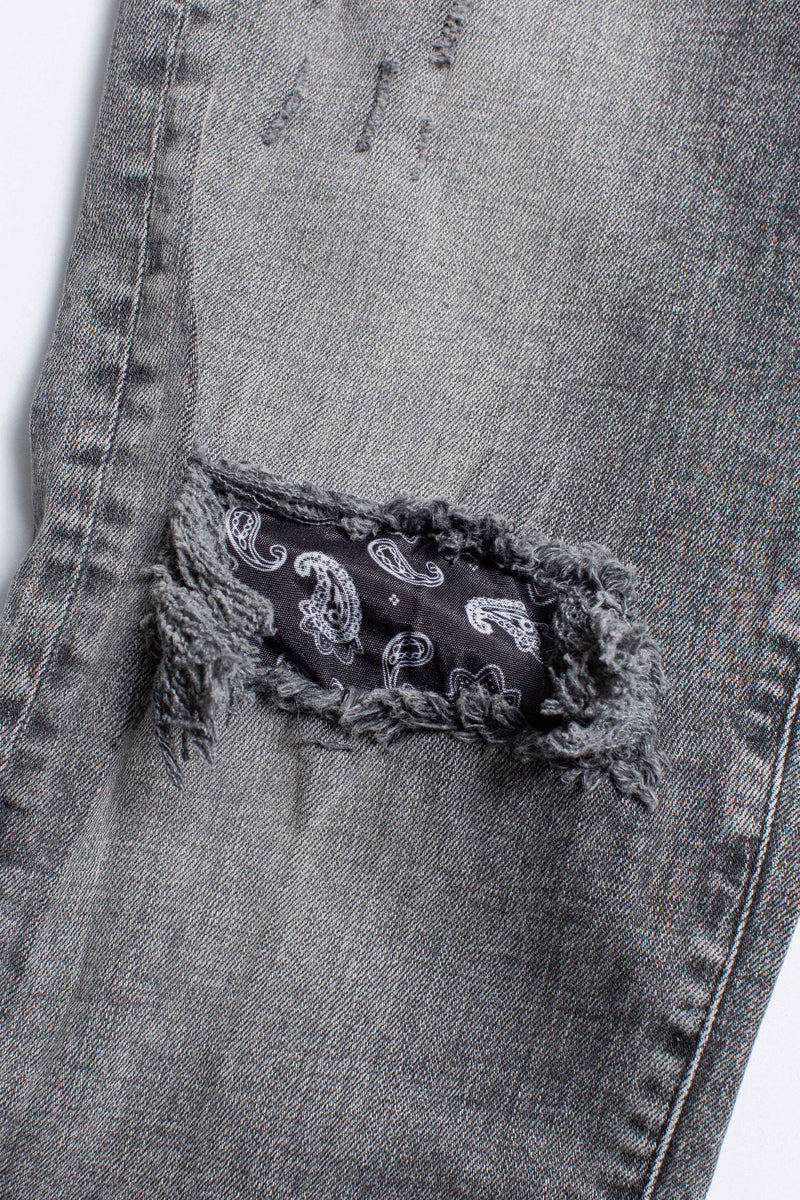 PL denim 701 Straight Crop - Washed Paisley Grey