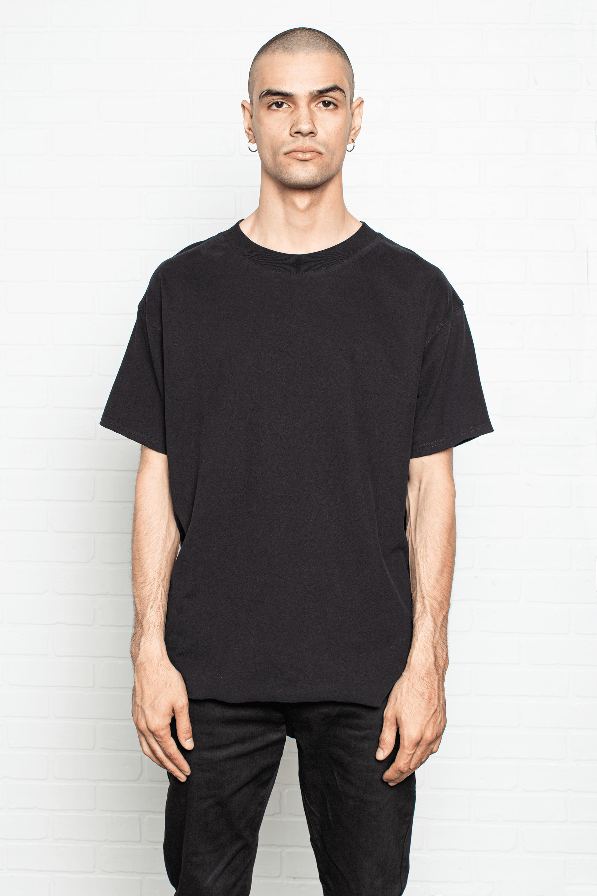 VE Cotton Tee - Black (Raw Hem)