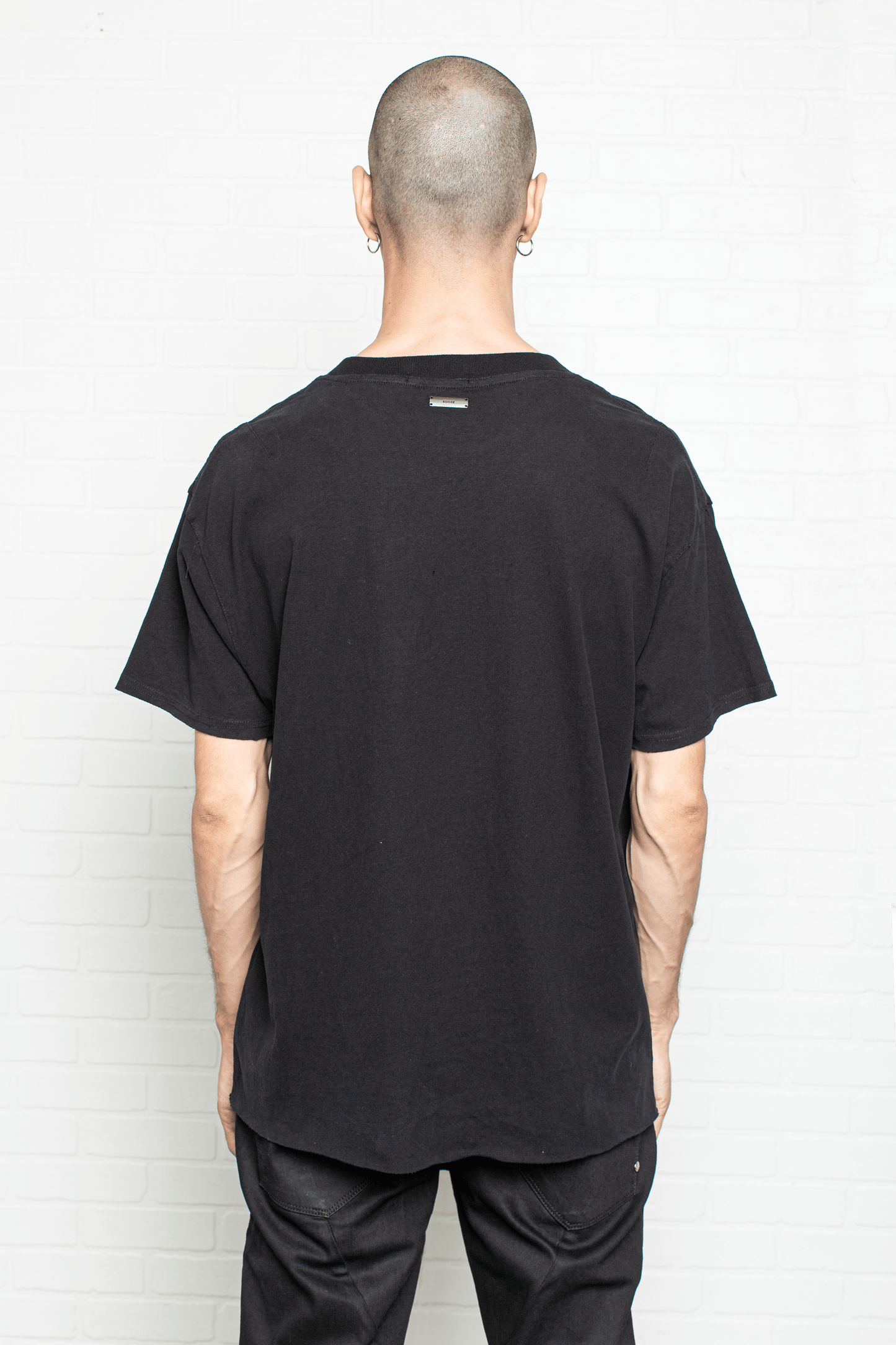 VE Cotton Tee - Black (Raw Hem)