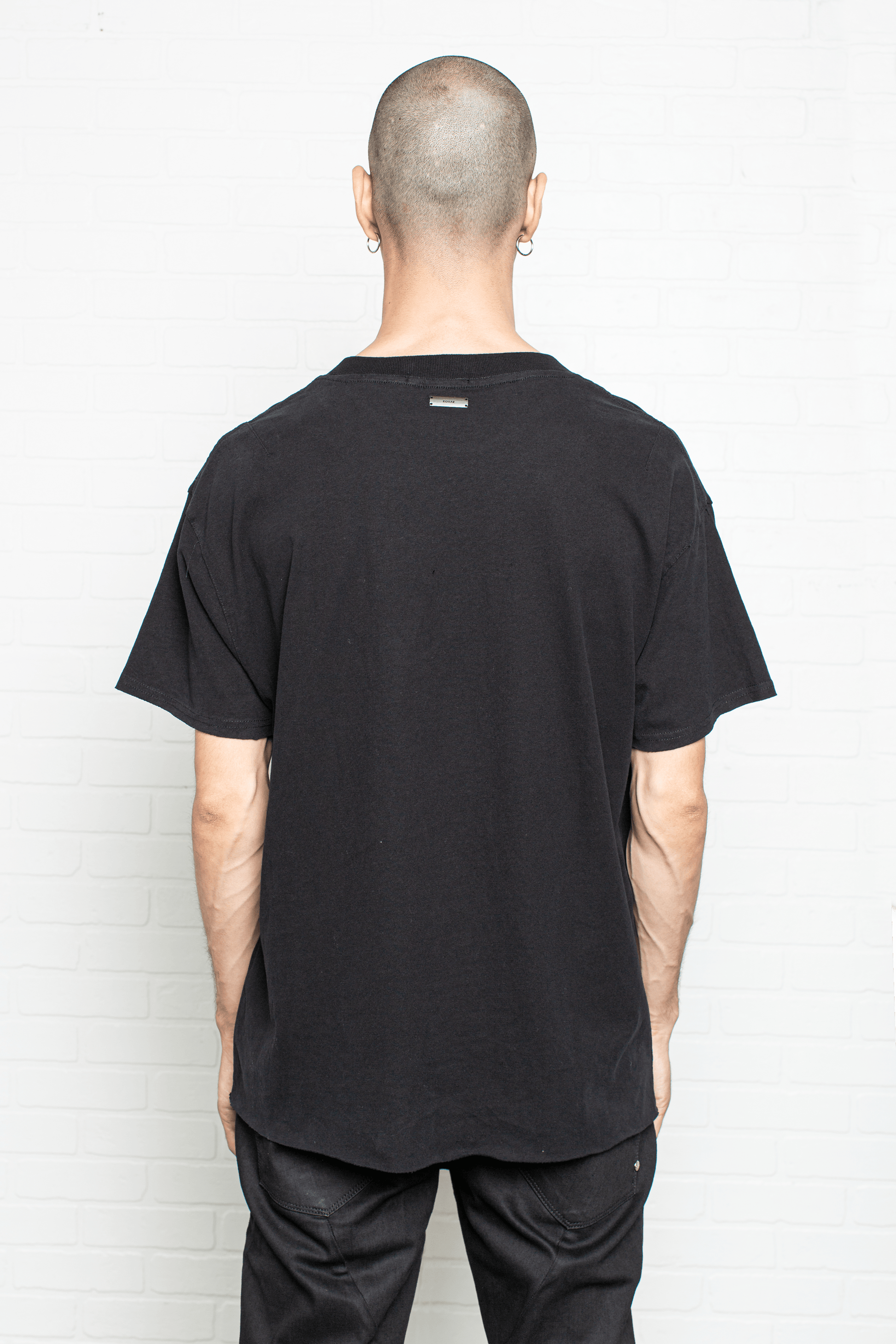 VE Cotton Tee - Black (Raw Hem)