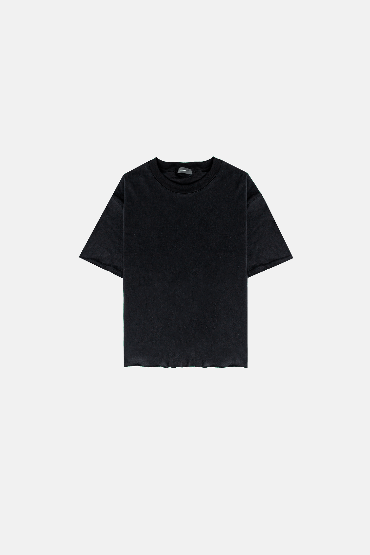 VE Cotton Tee - Black (Raw Hem)