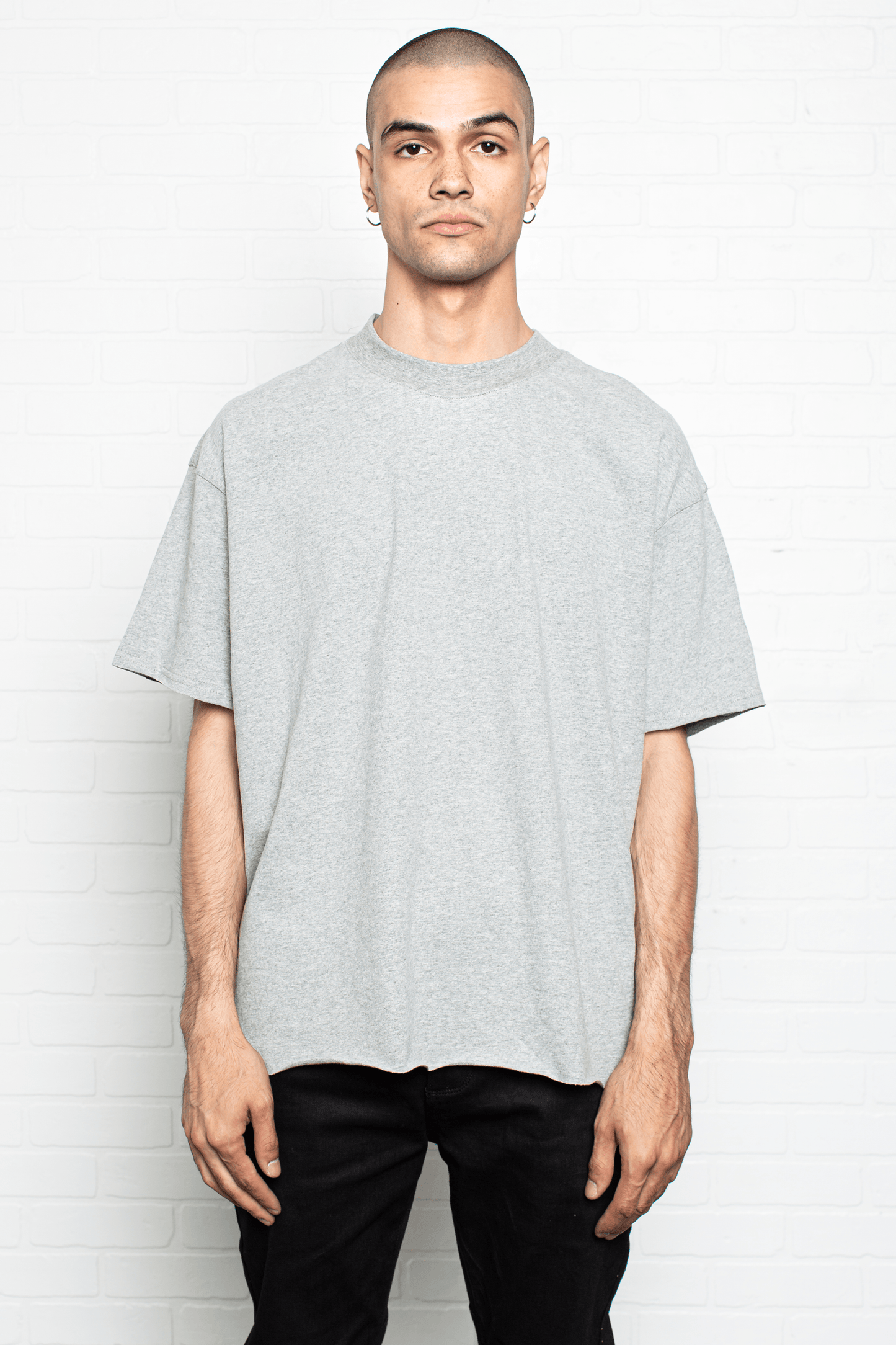 VE Cotton Tee -  Grey (Raw Hem)