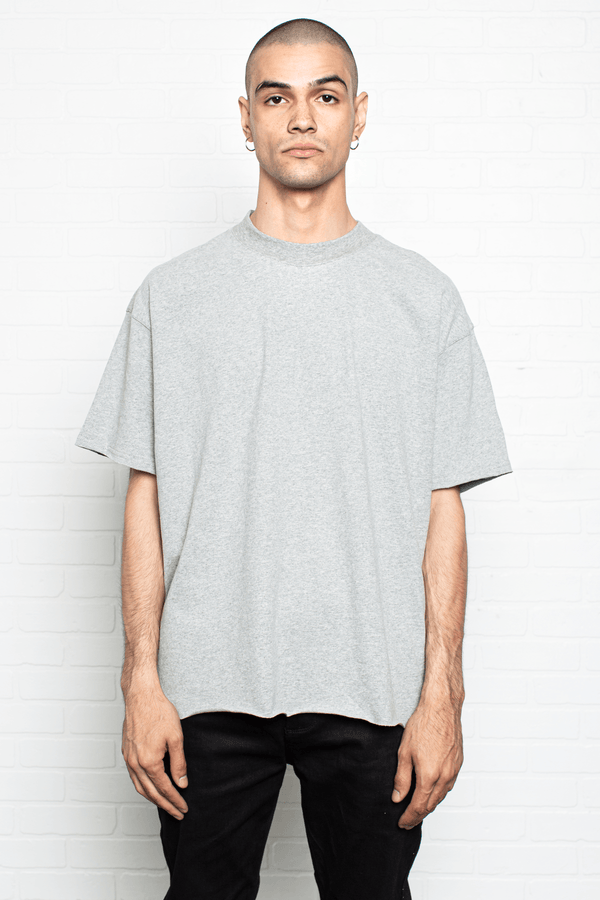 VE Cotton Tee -  Grey (Raw Hem)