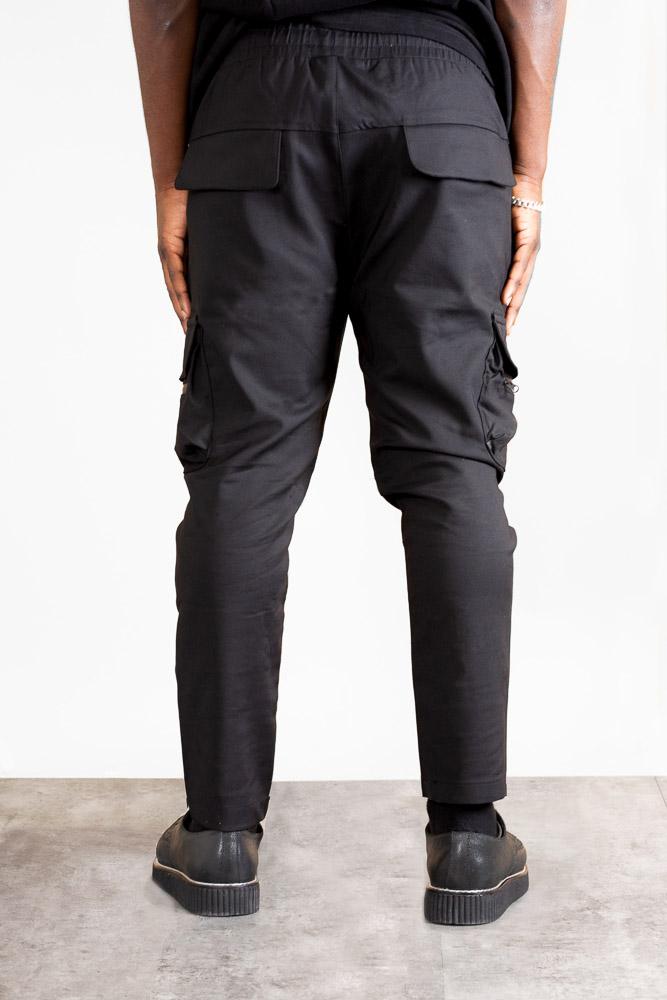VE denim Cropped Cargo Pants - Black