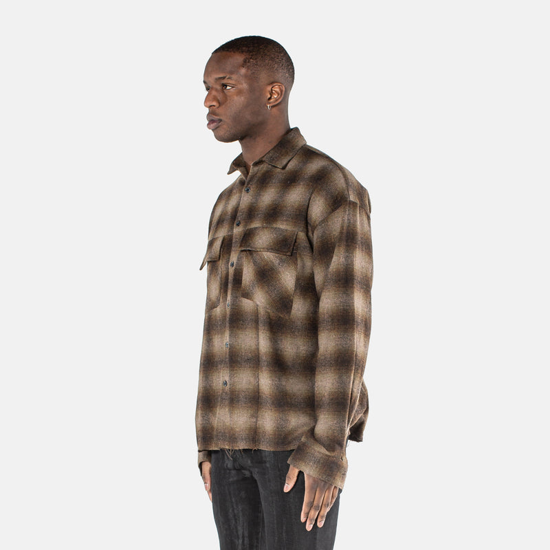 VE flannel Classic Flannel Shirt - Brown