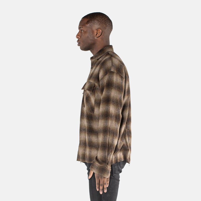 VE flannel Classic Flannel Shirt - Brown
