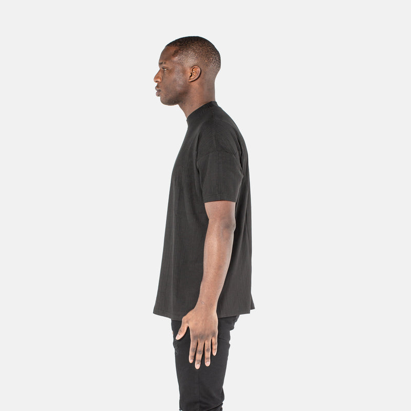 VE Ribbed Tee - Black