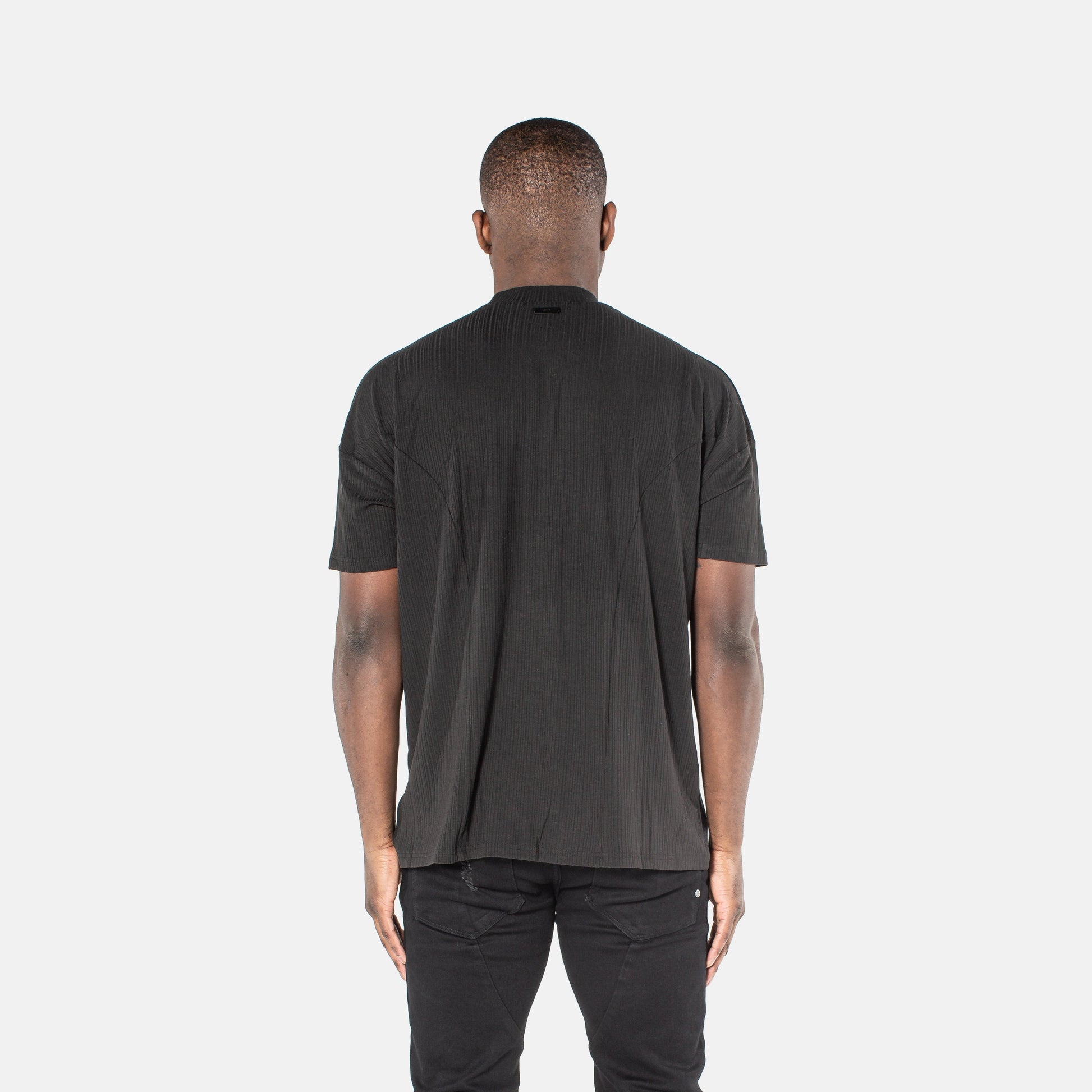 VE Ribbed Tee - Black