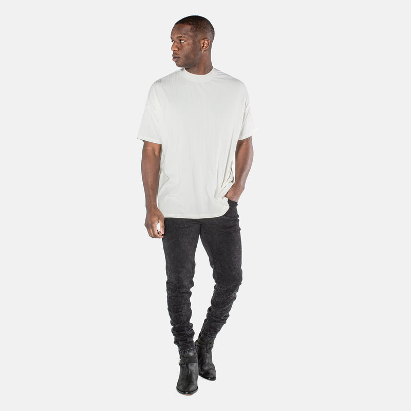 VE Ribbed Tee - White
