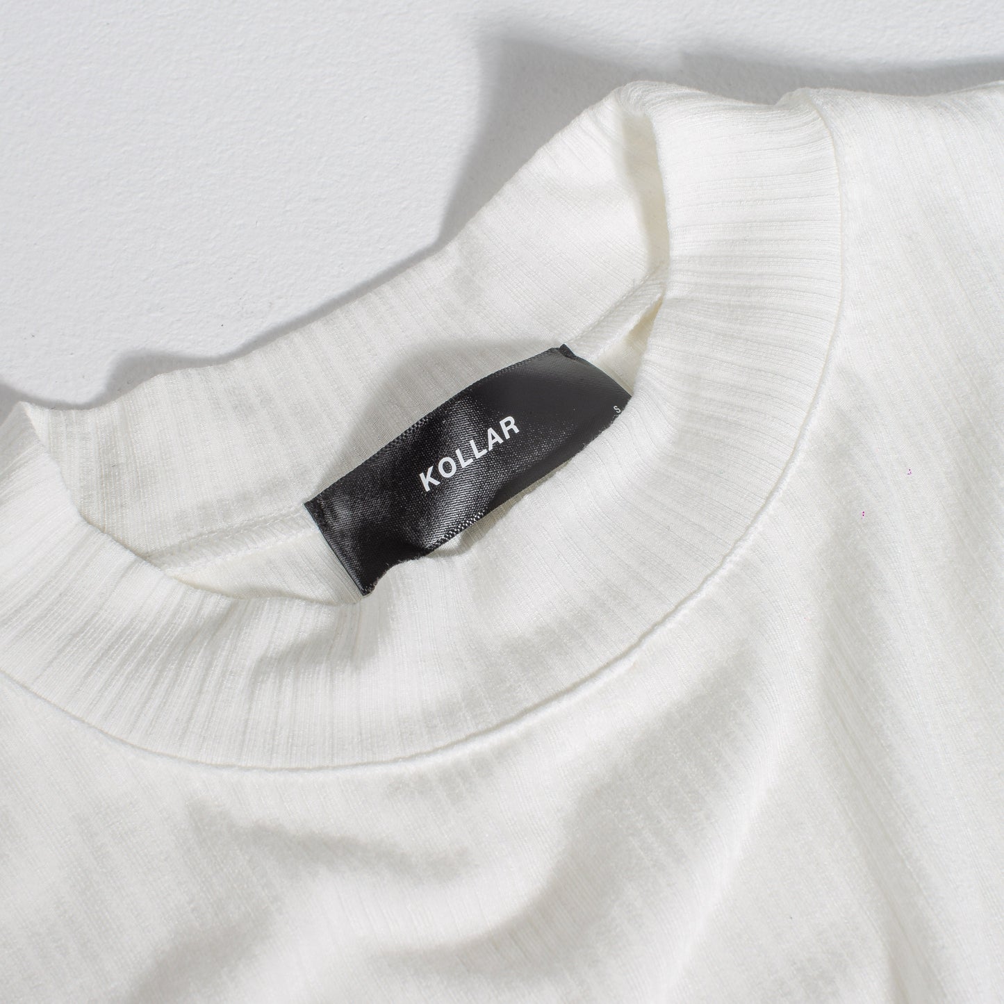 VE Ribbed Tee - White