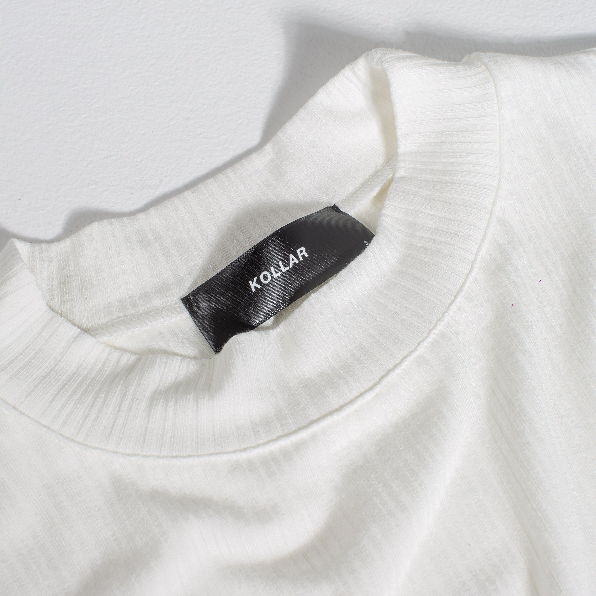 VE Ribbed Tee - White