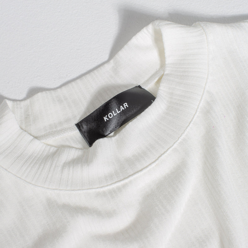 VE Ribbed Tee - White