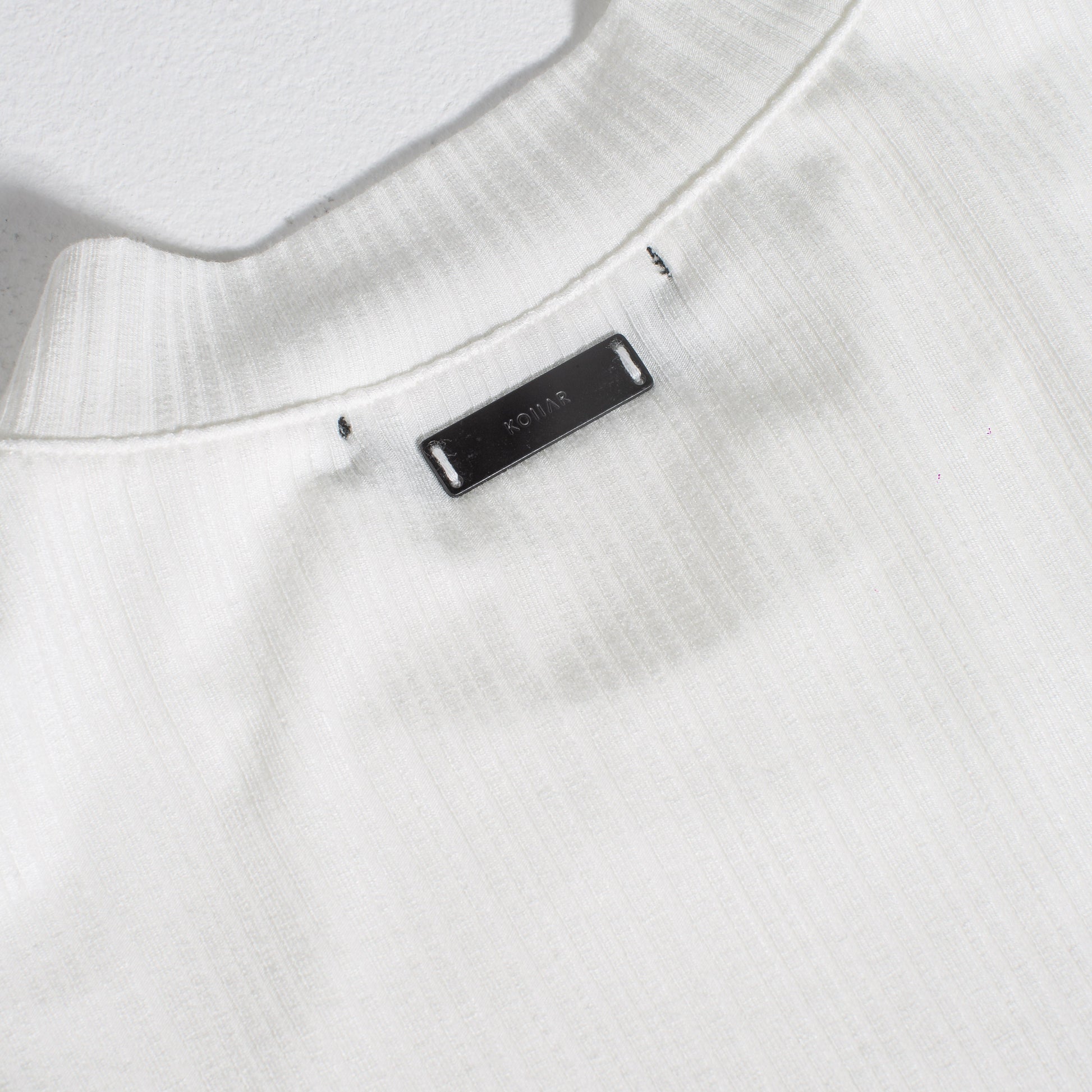 VE Ribbed Tee - White